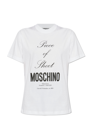 Tシャツ・カットソー Moschino Moschino T-shirts and Polos White Stretch jersey t-shirt with logo | Moschino